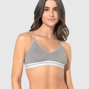 Top en algodón jaspe con cargaderas graduables