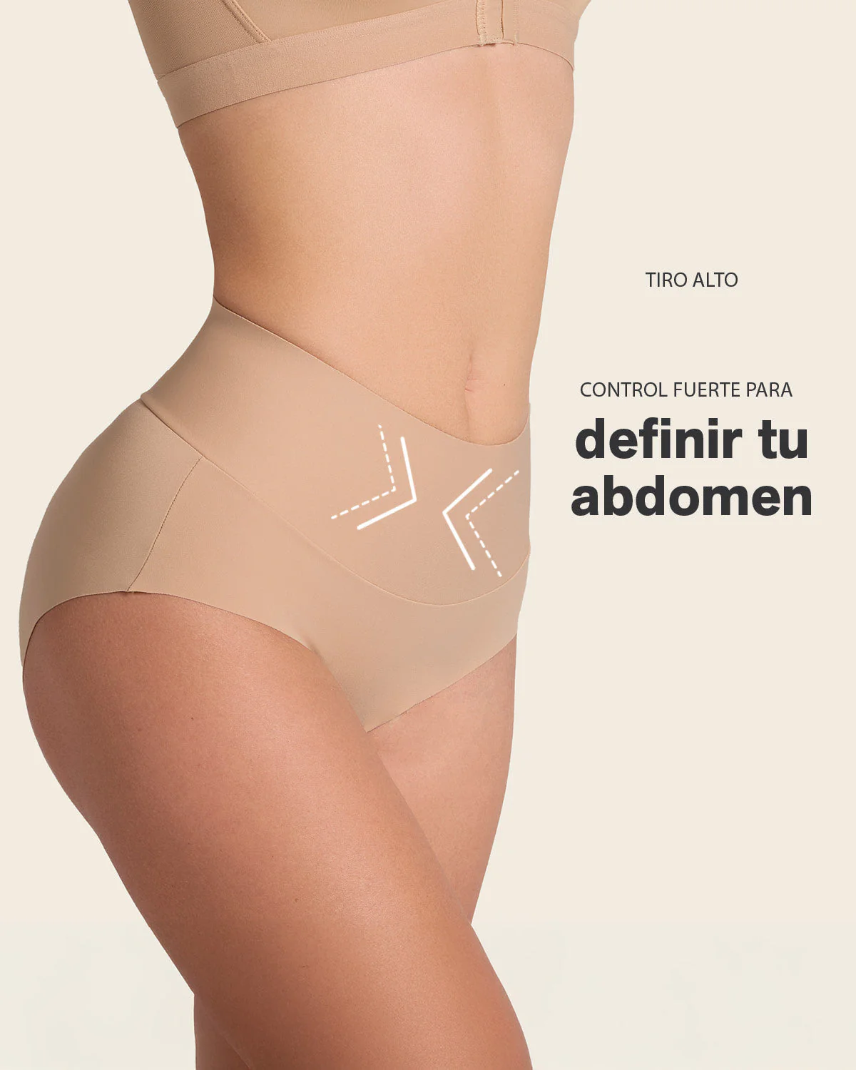 Calzón hípster tiro alto de control fuerte de abdomen - Imagen 5