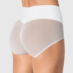Calzón clásico de control fuerte en abdomen, glúteos en tul