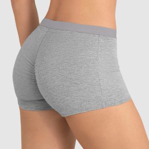 Bóxer en algodón jaspe tiro medio