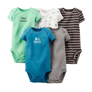 Pack de Bodys CARTERS 5-Pack Short-Sleeve Bodysuits