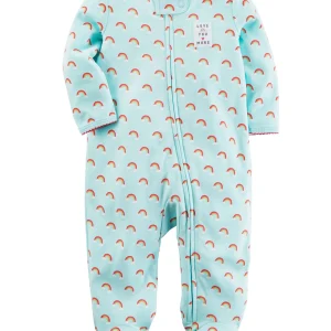 Enterito CARTERS Zip-Up Rainbow Cotton Sleep & Play