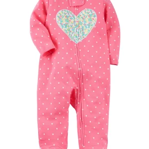 Enterito CARTERS Zip-Up Heart Cotton Sleep & Play