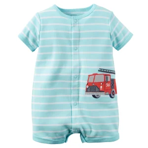 Enterito CARTERS Snap-Up Appliqué Cotton Romper