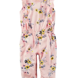 Enterito CARTERS Flutter-Sleeve Floral Jumpsuit