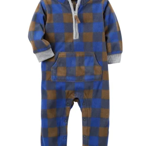Enterito CARTERS Fleece Plaid Jumpsuit Micropolar