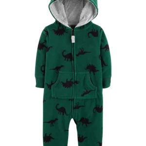 Enterito CARTERS Dinosaur Hooded Fleece Jumpsuit
