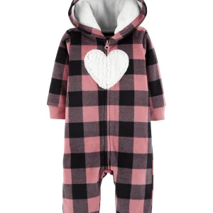 Enterito CARTERS Plaid Hooded Fleece Jumpsuit