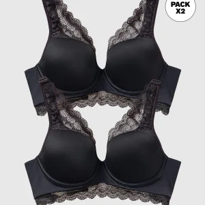 Paquete x 2 brasieres de buen cubrimiento: Deep Coverage Bra