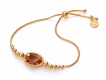Pulsera Plata Chap. Dorado Y Gema Sra Jewels