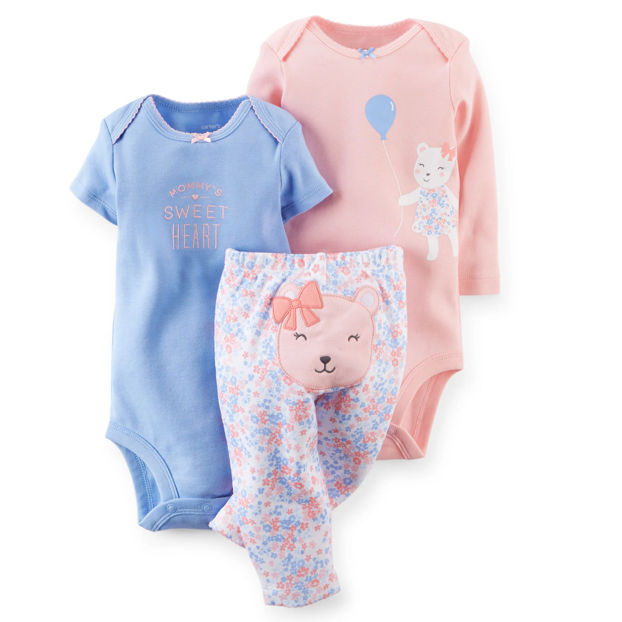 Conjunto CARTERS 3-Piece Bodysuit & Pant Set