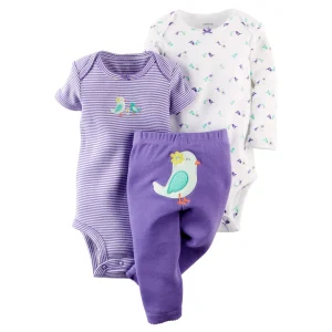Conjunto CARTERS 3-Piece Bodysuit & Pant Set