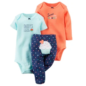 Conjunto CARTERS 3-Piece Bodysuit & Pant Set