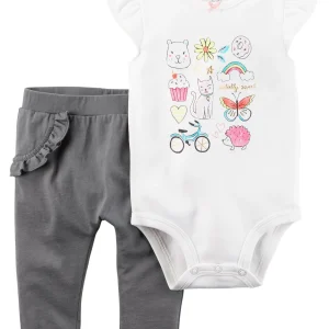 Conjunto CARTERS 2-Piece Bodysuit Pant Set