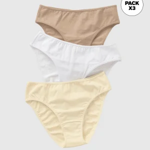 Paquete x 3 calzones tipo bikini con buen cubrimiento