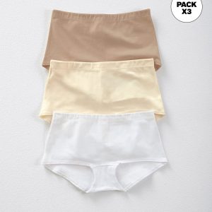 Paquete x 3 bóxers cortos con algodón elástico