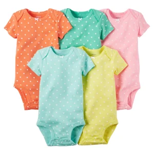 Pack de Bodys CARTERS 5-Pack Short-Sleeve Bodysuits