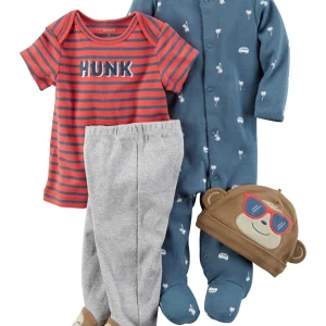 Conjunto CARTERS 4-Piece Babysoft Take-Me-Home Set