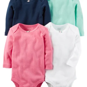 Pack de Bodys CARTERS 4-Pack Long-Sleeve Original Bodysuits