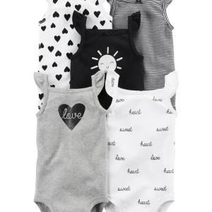 Pack de Bodys CARTERS 5-Pack Flutter-Sleeve Original Bodysuits