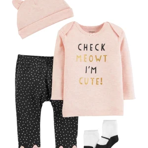 Conjunto CARTERS 4-Piece Babysoft Take-Me-Home Set