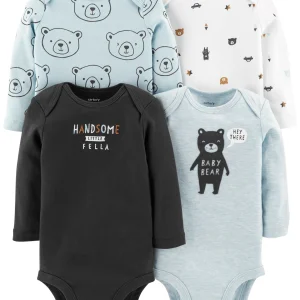 Pack de bodys CARTERS 4-Pack Long-Sleeve Original Bodysuits