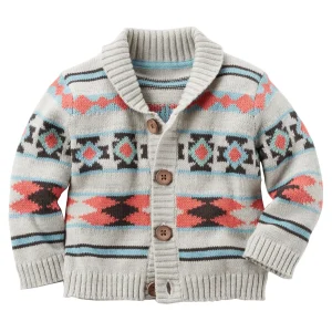 Cardigan CARTERS Printed Button-Front Shawl