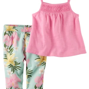 Conjunto CARTERS 2-Piece Tank & Poplin Pant Set