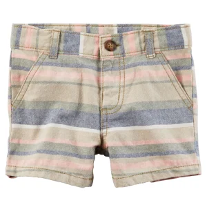 Bermuda CARTERS Striped Flat-Front Twill Shorts