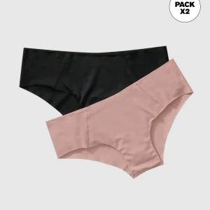 Paquete x 2 hípsters invisibles ultracómodos de tiro bajo