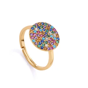 Anillo Plata De Ley Baño Oro Circ Sra Jewels