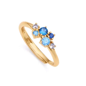 Anillo Plata De Ley Baño Oro Circ Sra Jewels