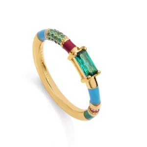 Anillo Plata De Ley Baño Oro Circ Sra Jewels