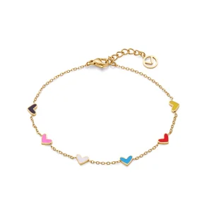 Puls Acero Ip Dorado Corazones Sra Fn