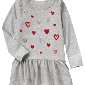 Vestido GYMBOREE Sequin Hearts Tunic )