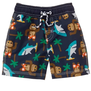Malla GYMBOREE Monkey Swim Trunks Protección UV +50