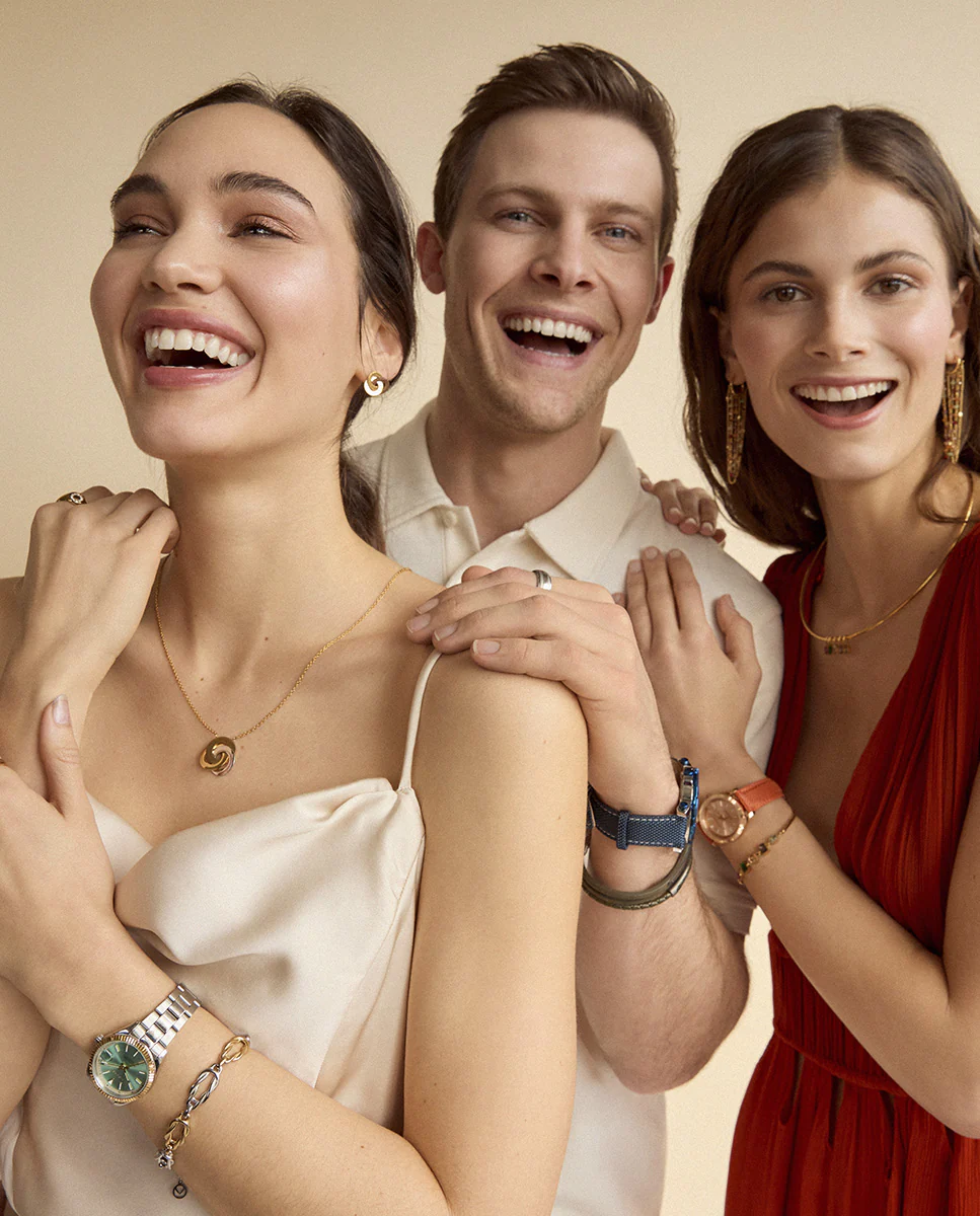 Collar Acero Ip Dorado Y Cristal Sra Fn - Imagen 4