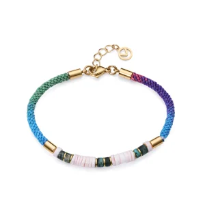 Puls Acero Ip Dorado Cordón Piedras Sra Fn