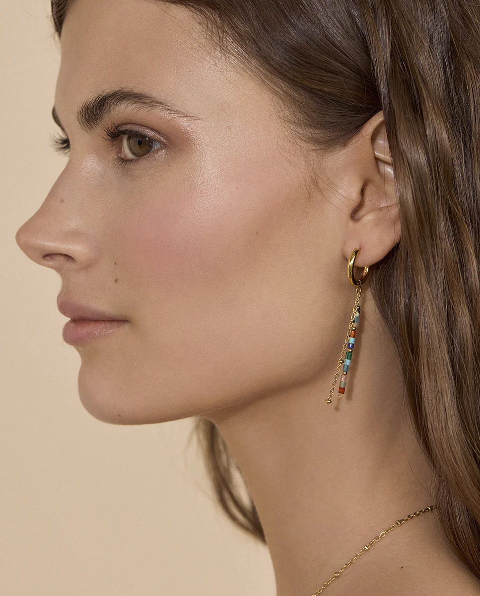 Pend Acero Ip Dorado Piedras Sra Fn - Imagen 3