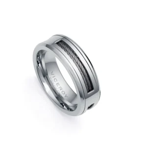 Anillo Acero Y Cable Sr Fn