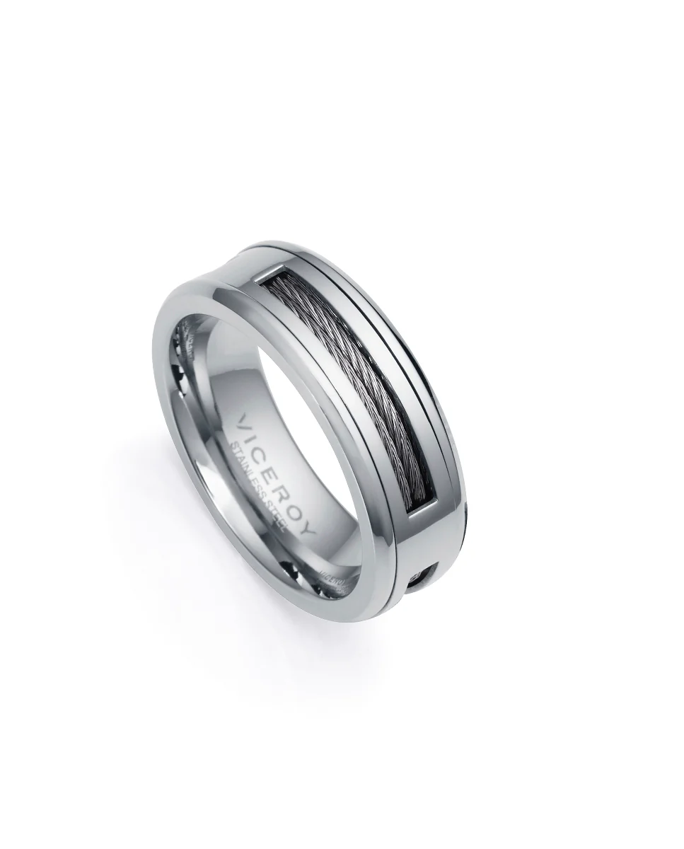 Anillo Acero Y Cable Sr Fn