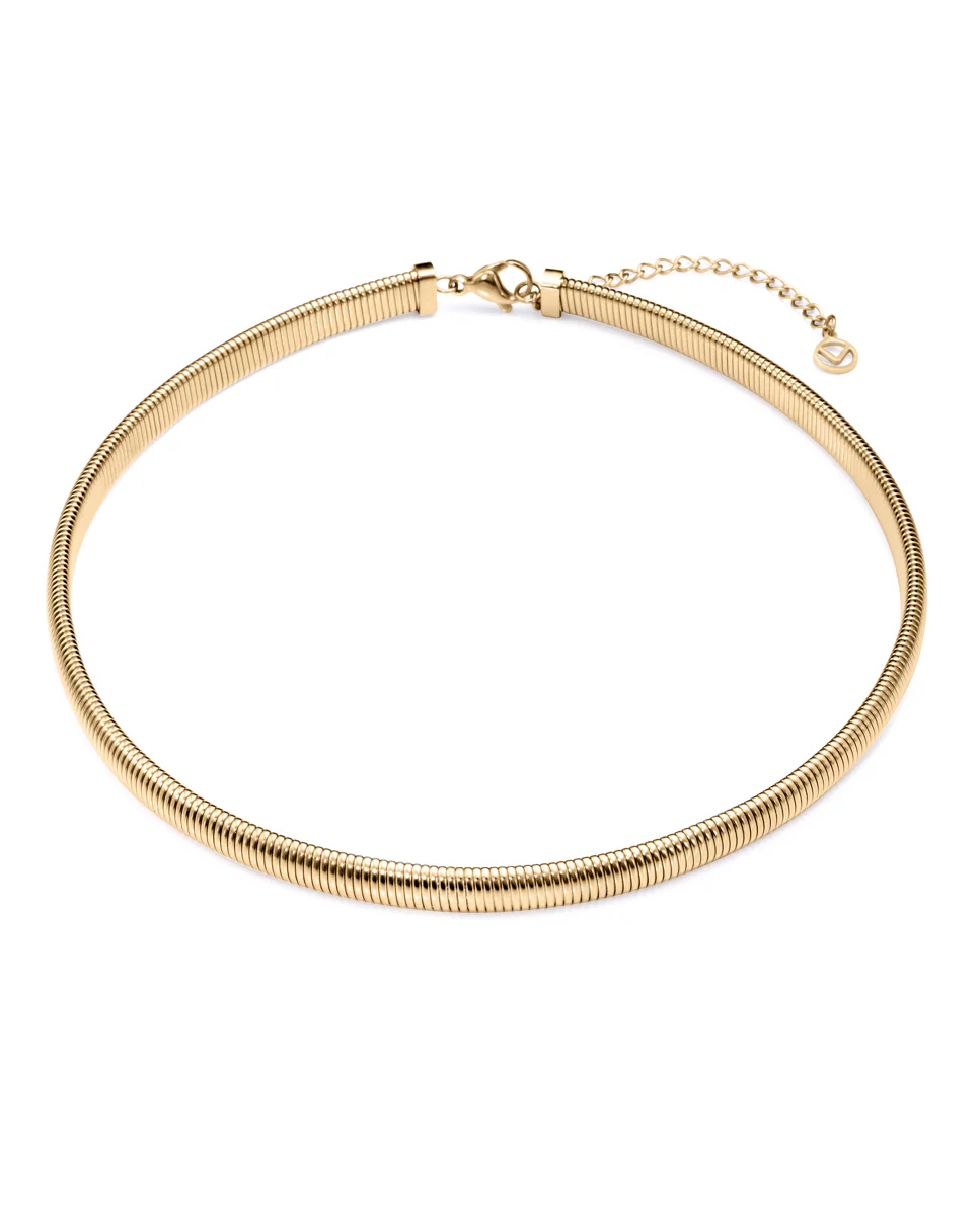 Collar Acero Ip Dorado Articulado Sra Fn