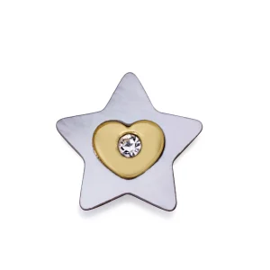 Motivo Acero Ip Dorado Estrella Circ Sra Fn