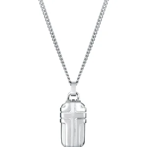 Collar Acero Placa Cruz Sr Fn