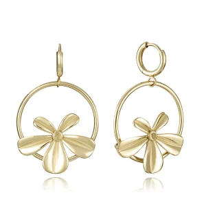 Pend Acero Ip Dorado Aro Flor Sra Fn