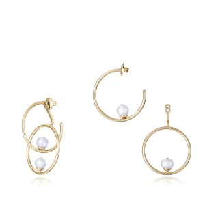 Pend Acero Ip Aros Y Perla Cultivada Sra Fn