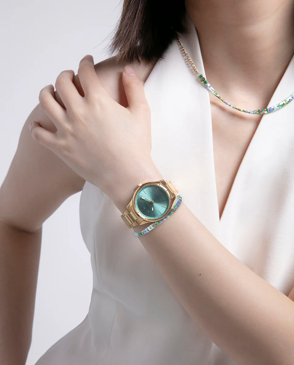 Puls Acero Ip Dorado Cristales Sra Fn - Imagen 3