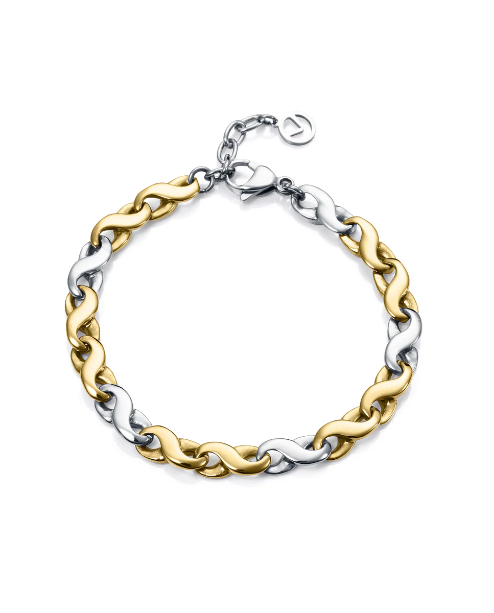 Puls Acero E Ip Dorado Eslabones Sra Fn