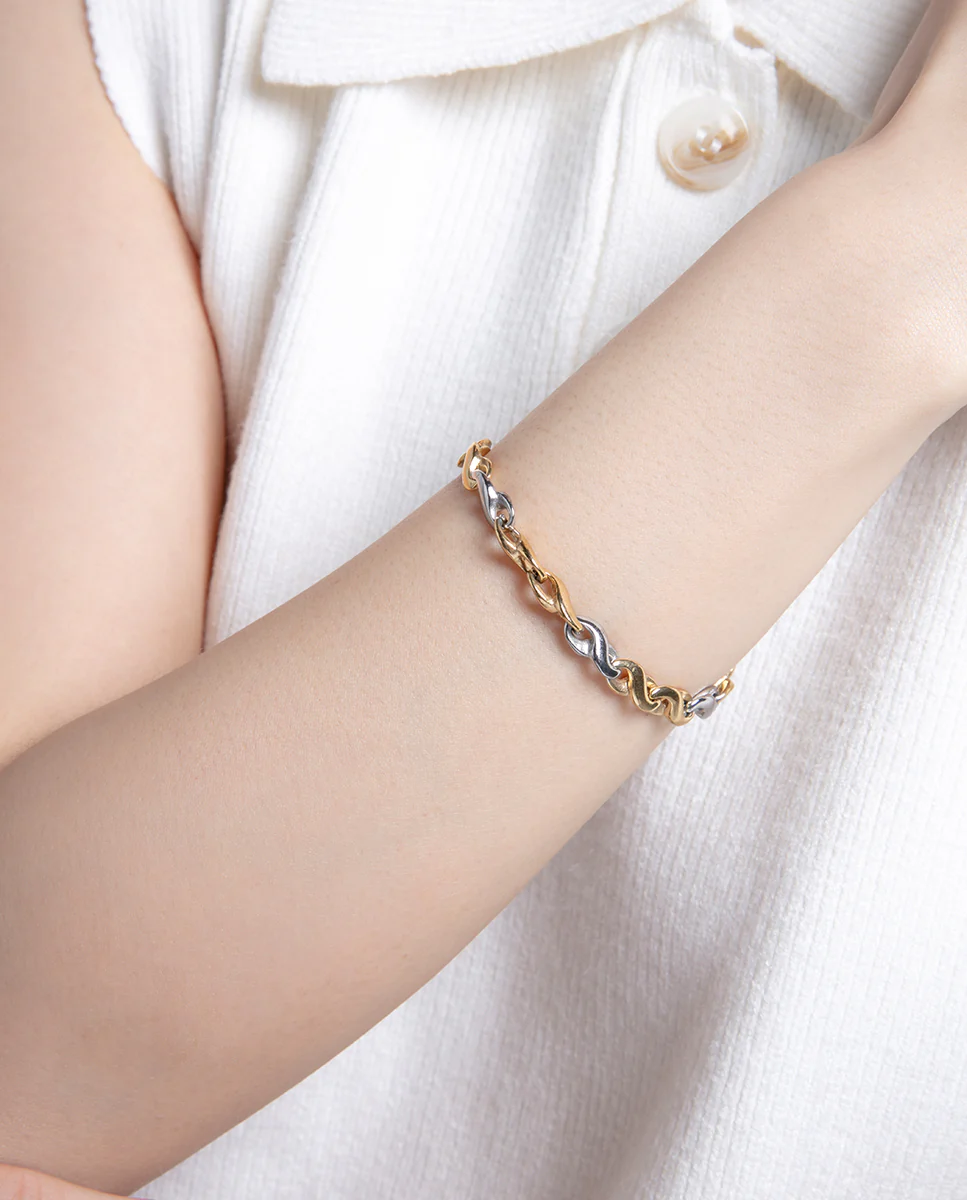 Puls Acero E Ip Dorado Eslabones Sra Fn - Imagen 4