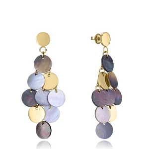 Pend Acero Ip Dorado Y Madreperla Sra Fashion